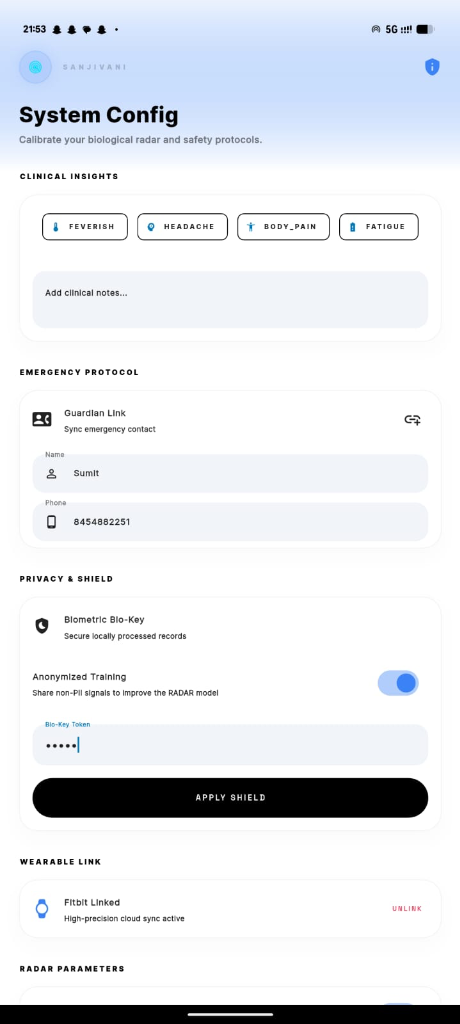 Sanjivani System Config