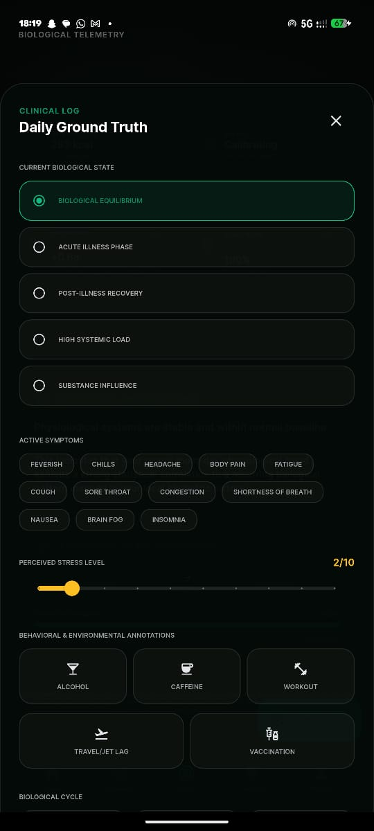 Sanjivani Clinical Logs Screen